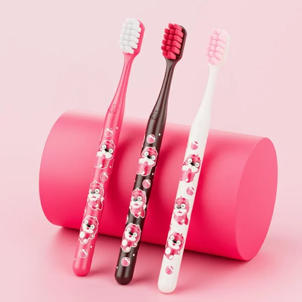 Toothbrush (7) Strawberry Bear Cartoon Toothbrush
