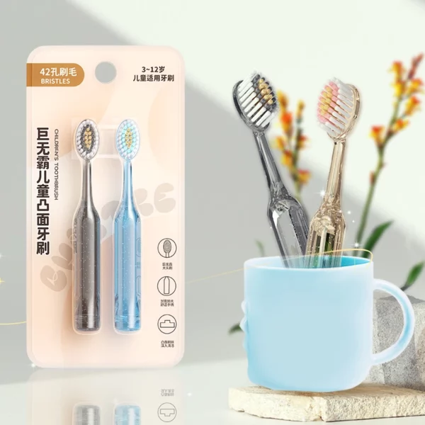 BPA-Free Toothbrush (1) BANNER BN-XA027 High-Quality BPA-Free Crystal Handle Giant Extra Soft Toothbrush