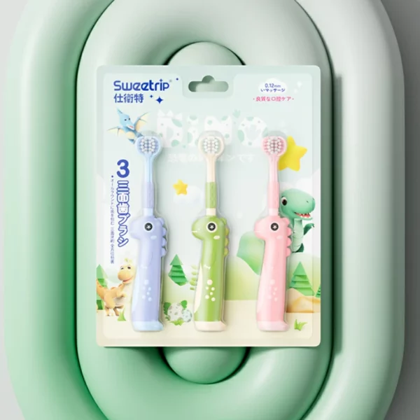 Dinosaur-Shape Toothbrush (9) Dinosaur-Shape Toothbrush