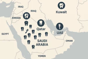 Map of Middle East highlighting key countries and certified manufacturing opportunities.