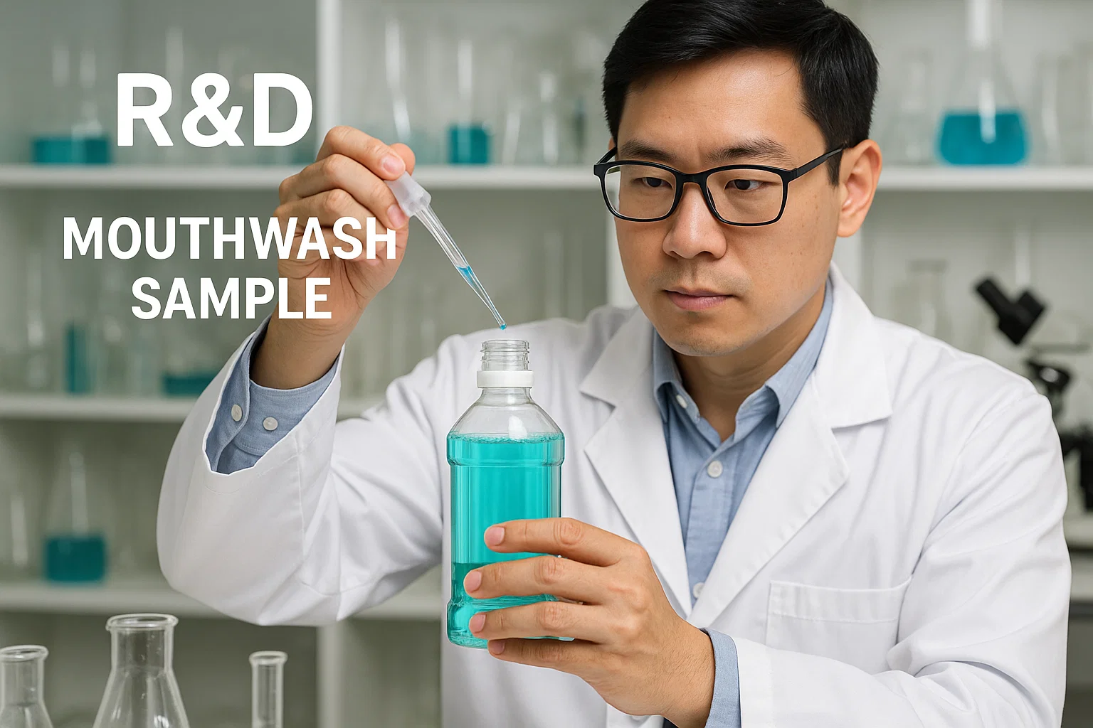Private label mouthwash formulation testing by OEM manufacturer