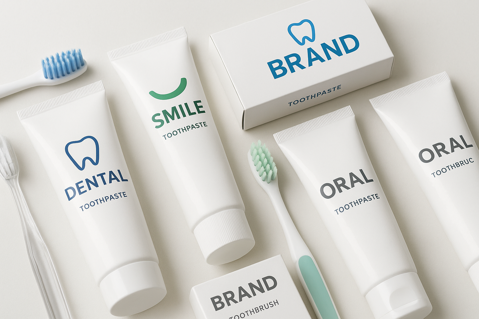 Private label oral-care products with customizable packaging for brand launch