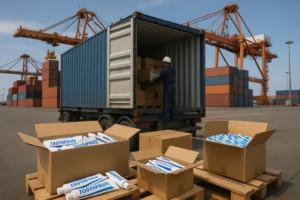 Import toothpaste Russia logistics container shipping