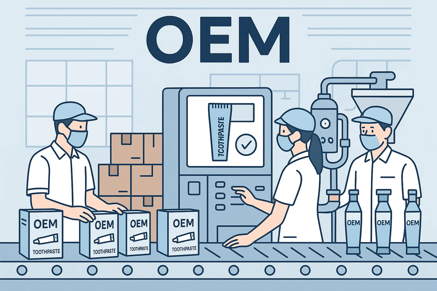 Whitening toothpaste OEM production line