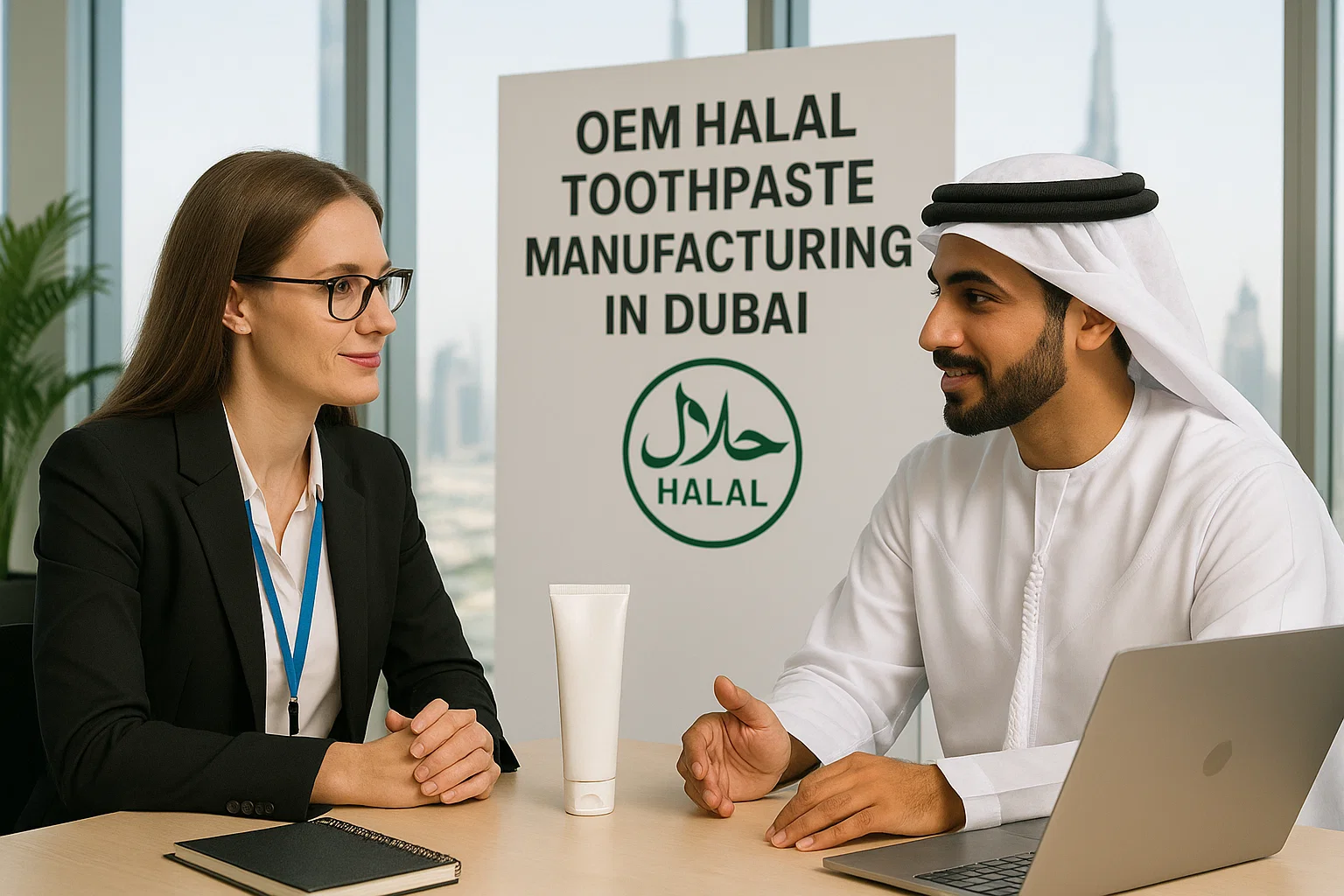 اجتماع عمل لمناقشة تصنيع معجون أسنان حلال (OEM) في دبي