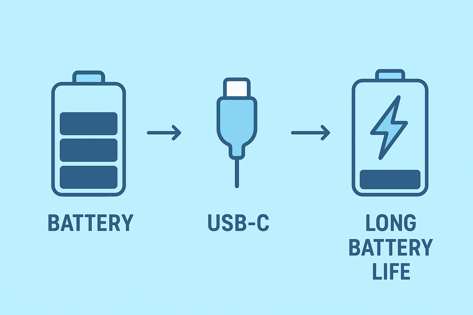 Diagram illustrating electric toothbrush battery life, USB-C, and wireless charging innovations.
