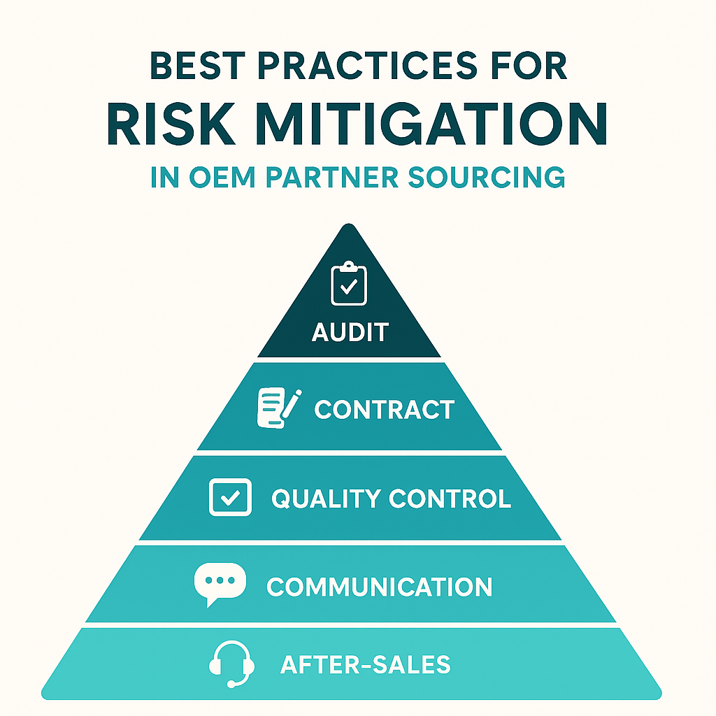 Infographic showing best practices for risk mitigation when sourcing from an OEM partner.
