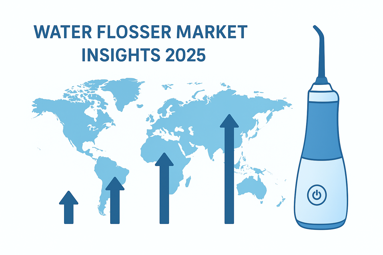 Infographic showing global water flosser market growth trends and demand insights 2025