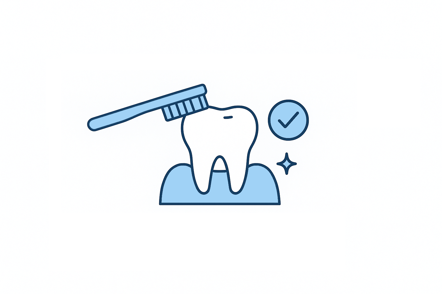 Dental care educational illustration linked to American Dental Association resources