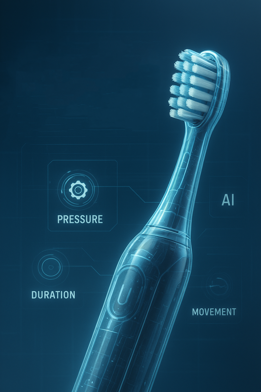 Smart sensors and AI integration in electric toothbrush for precise brushing