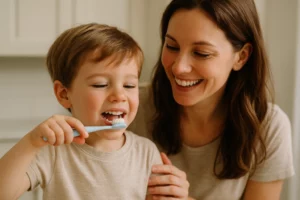 Extra soft toothbrush are more suitable for children to use