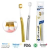 Custom Logo Gold Handle Replaceable Brush Head Toothbrush