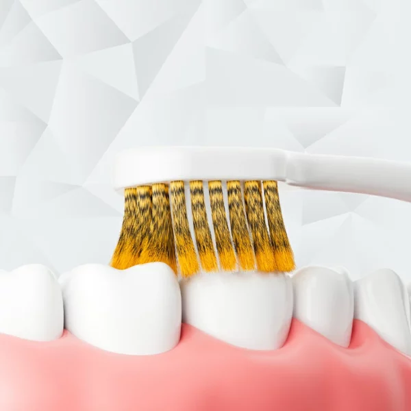 Custom Logo Gold Handle Replaceable Brush Head Toothbrush