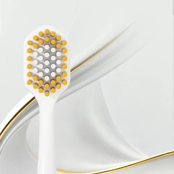 Custom Logo Gold Handle Replaceable Brush Head Toothbrush
