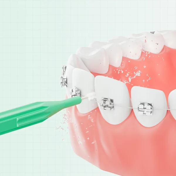 Interdental Brushes Toothbrush (6) Reusable Push-Pull Interdental Brushes