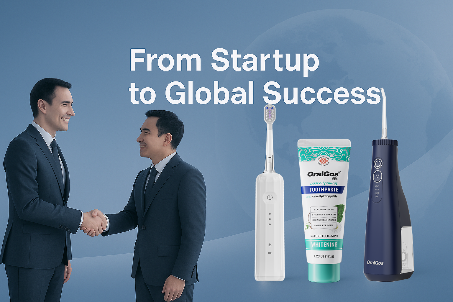 Hero banner showing global OEM partnership success in oral care industry.