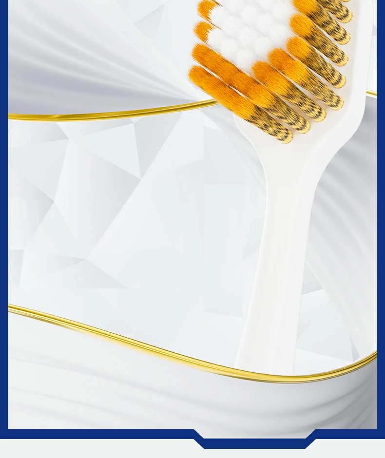 Custom Logo Gold Handle Replaceable Brush Head Toothbrush