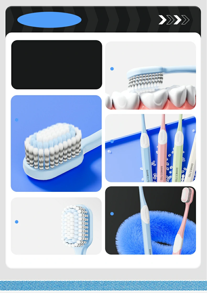 Colorful Ultrasoft PBT Bristle Toothbrush