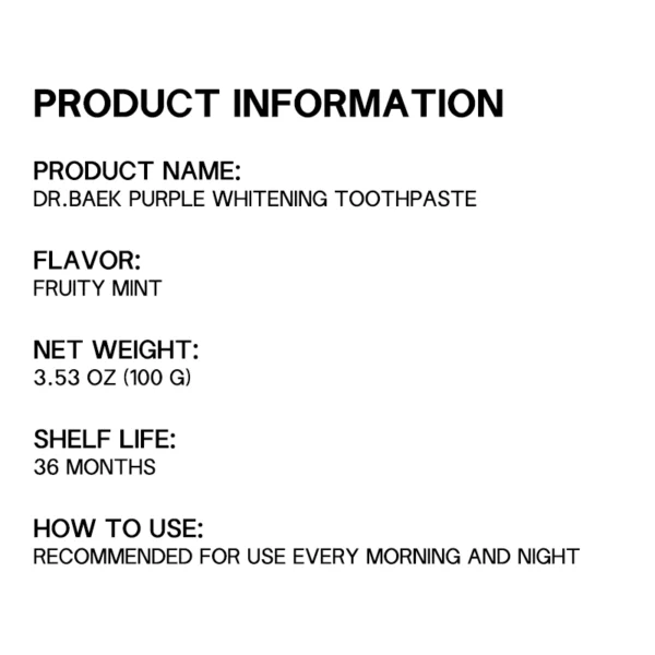 Whitening Toothpaste (10) Whitening Toothpaste