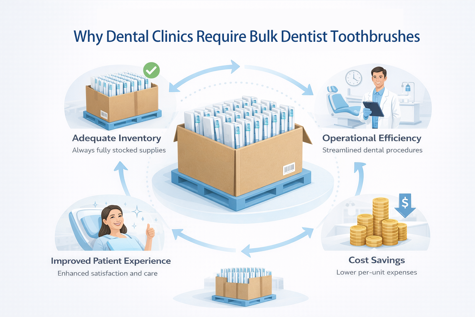 Bulk dentist toothbrush supply benefits for dental clinics