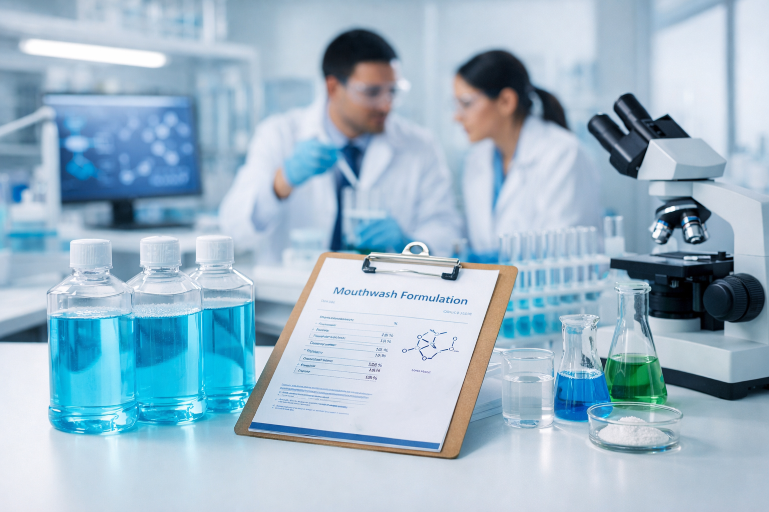 GMP mouthwash formulation development in a compliant laboratory setting