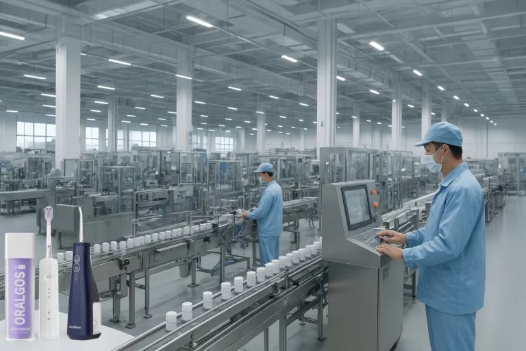 Modern China factory producing OEM oral care products at scale