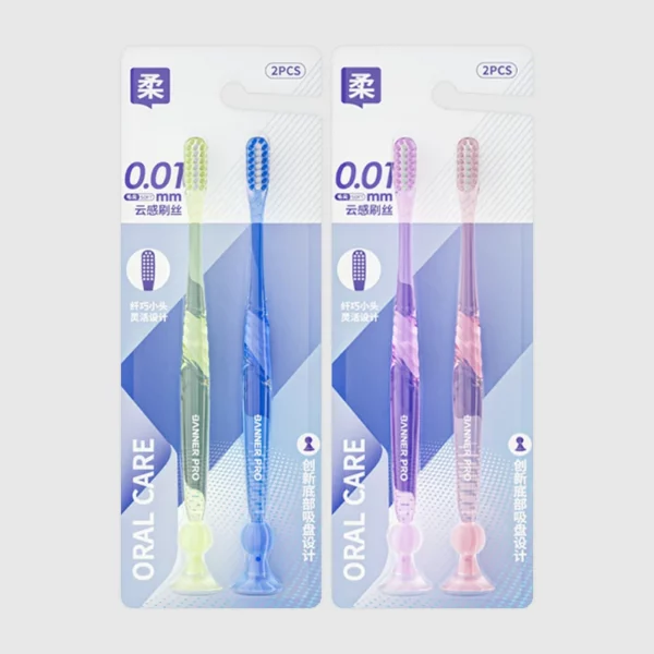 Suction Cup Toothbrush (1) Suction Cup Toothbrush with Crystal Handle Design