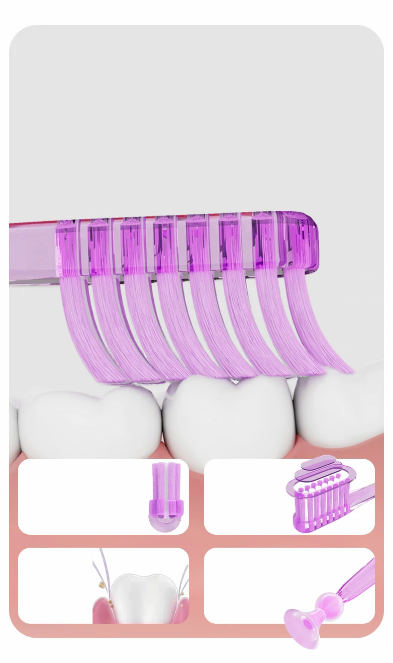 Suction Cup Toothbrush with Crystal Handle Design