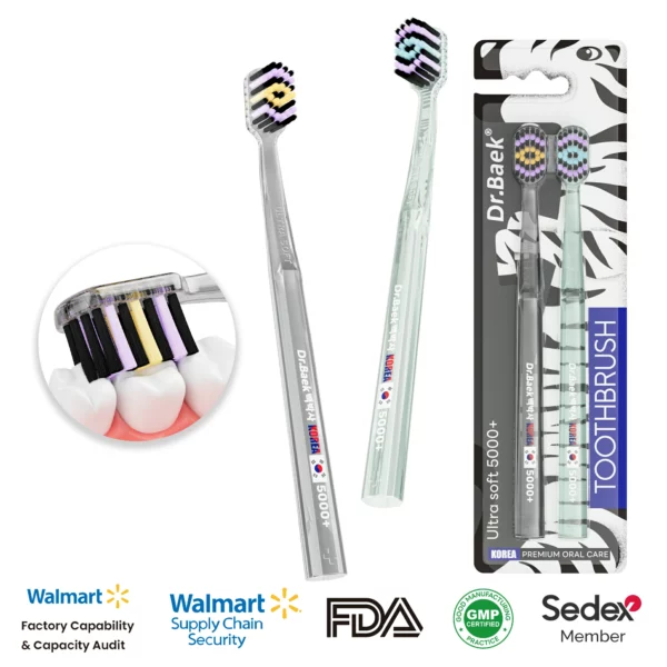 Dr.Baek KR111B Wide Width Colorful Ultra Soft Toothbrush