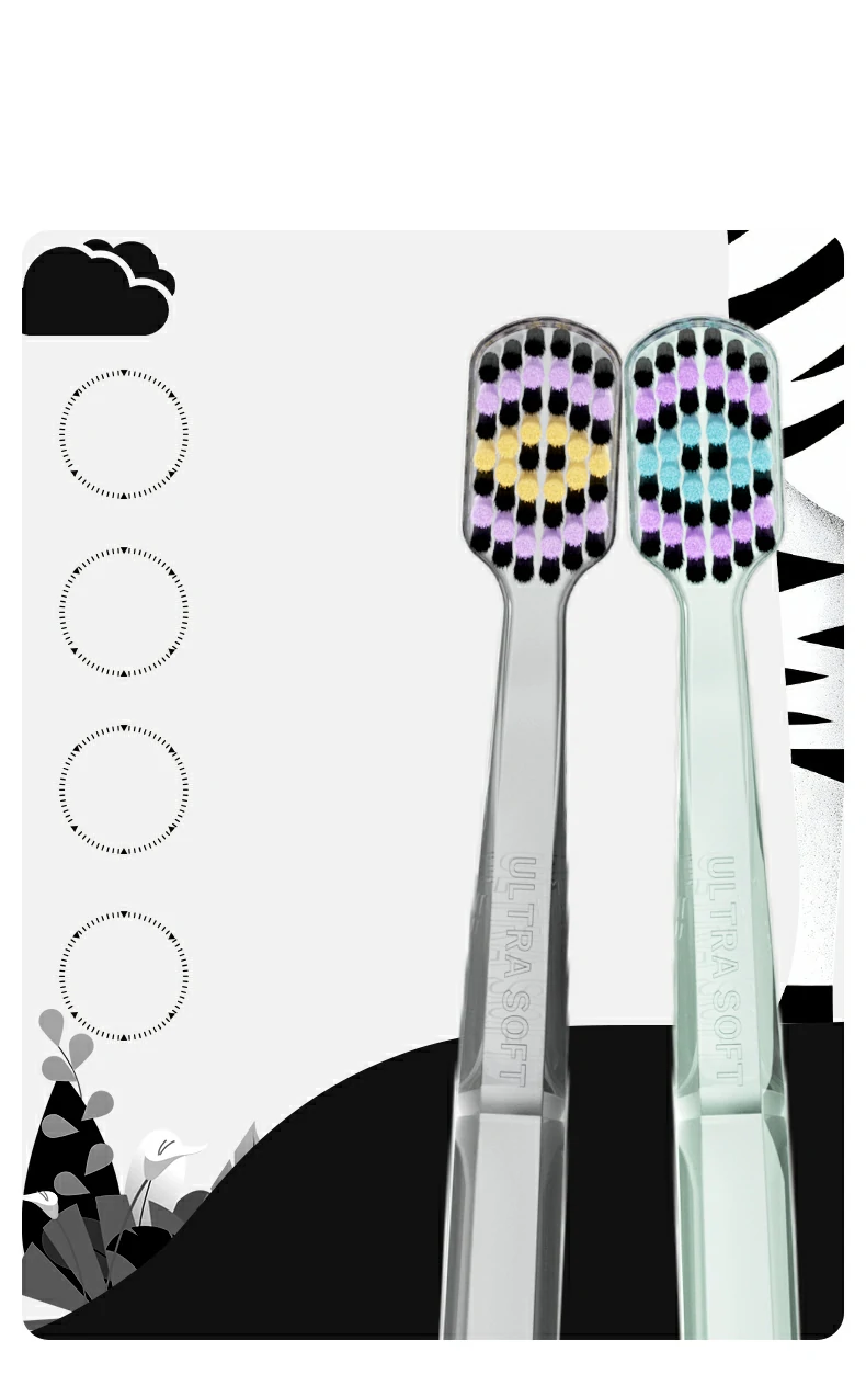 Wide Width Colorful Ultra Soft Toothbrush