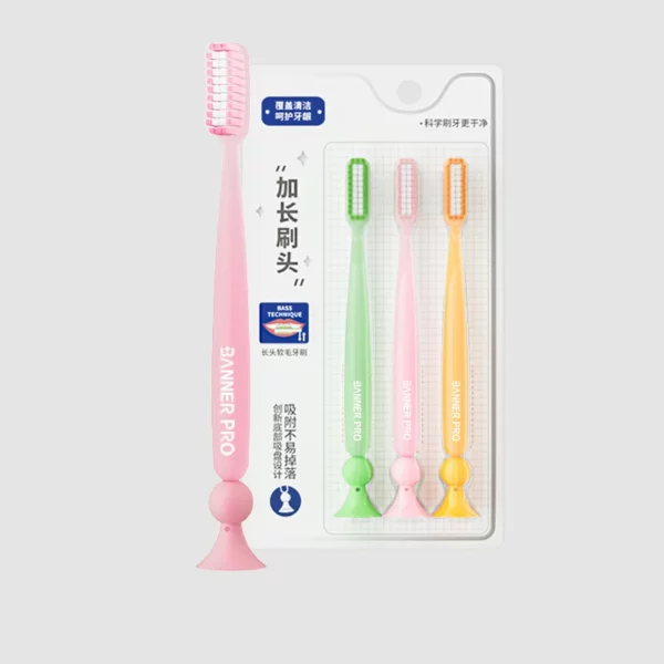 Adult Toothbrush with Extended Brush Head for Deeper Cleaning