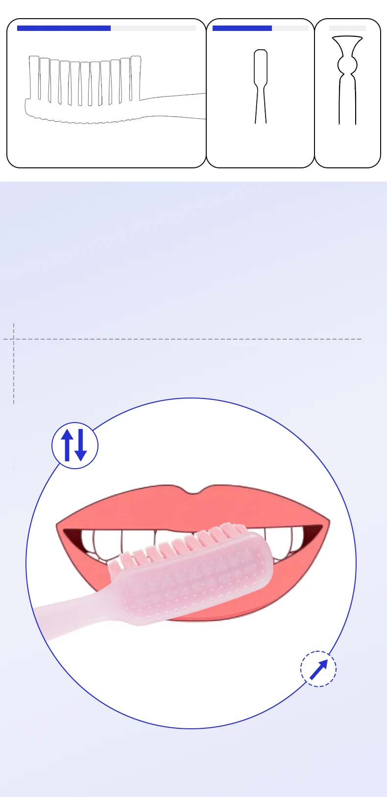 Adult Toothbrush with Extended Brush Head for Deeper Cleaning