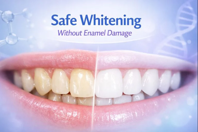 safe whitening toothpaste formulation concept image