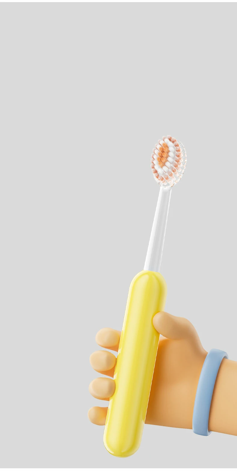 Children Soft Toothbrush with Tri-Level Bristles