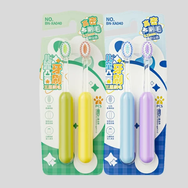 Children Soft Toothbrush (8) Children Soft Toothbrush with Tri-Level Bristles