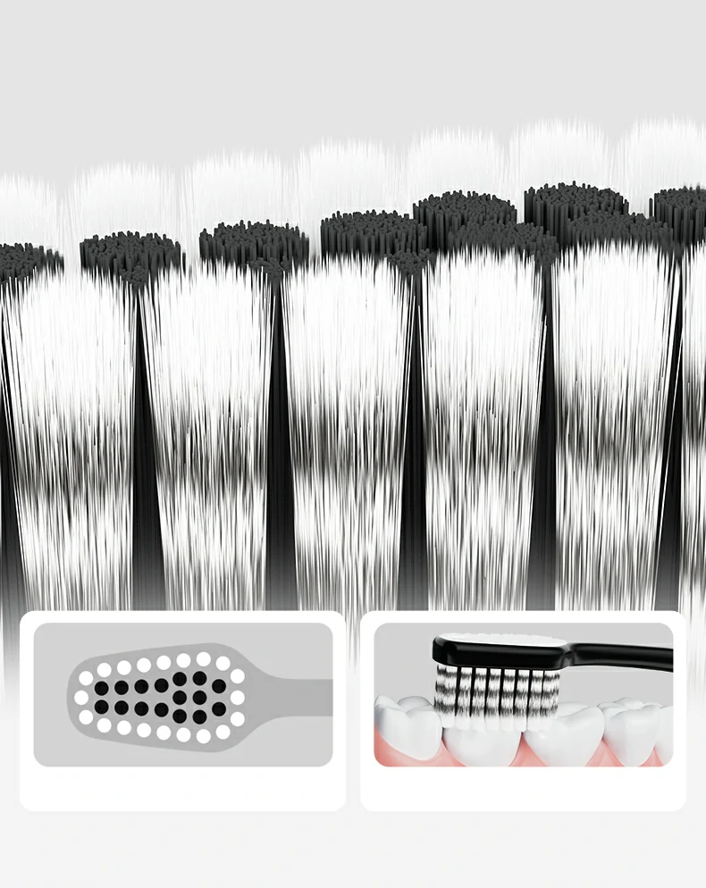 Graphene Antibacterial Adult Toothbrush with Color-Change Bristles
