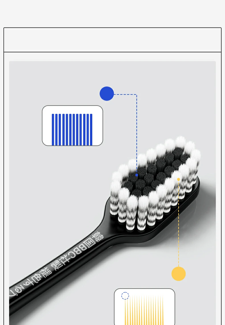 Graphene Antibacterial Adult Toothbrush with Color-Change Bristles