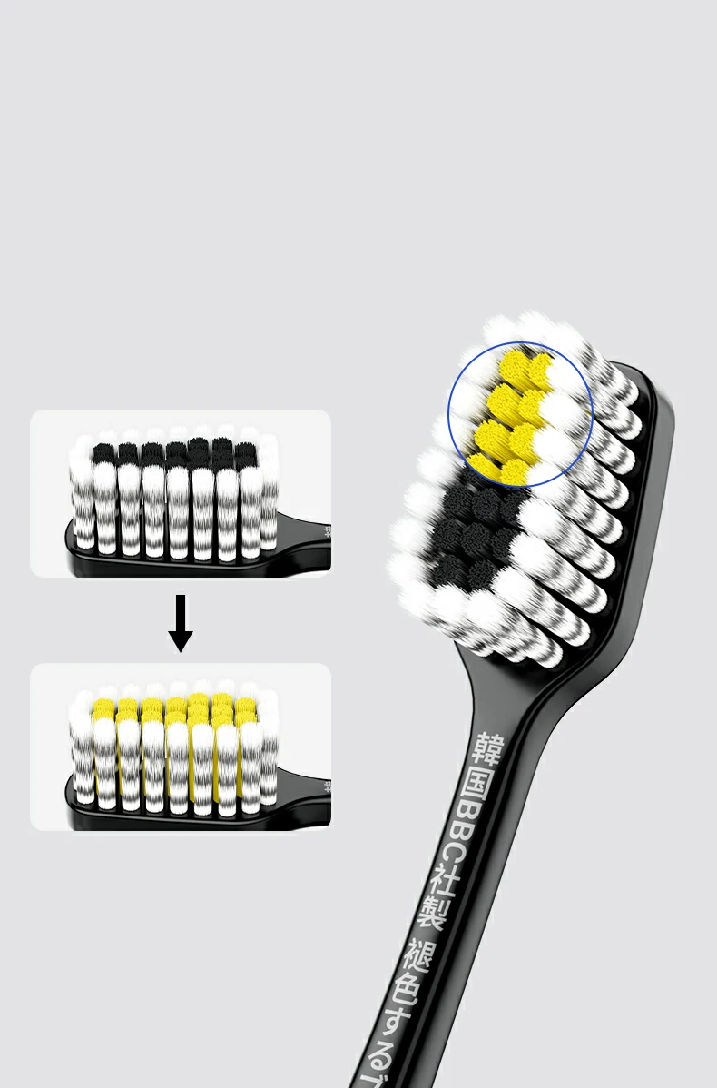Graphene Antibacterial Adult Toothbrush with Color-Change Bristles