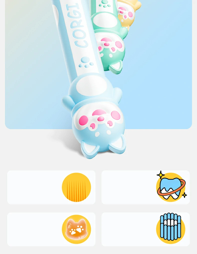Cute Kids Fluoride Toothbrush for Safe and Fun Brushing