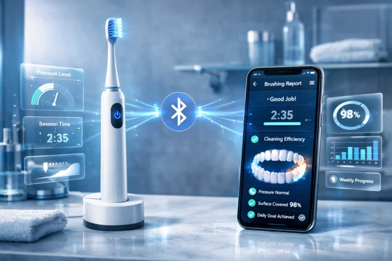 smart toothbrush connected oral care technology with mobile app tracking