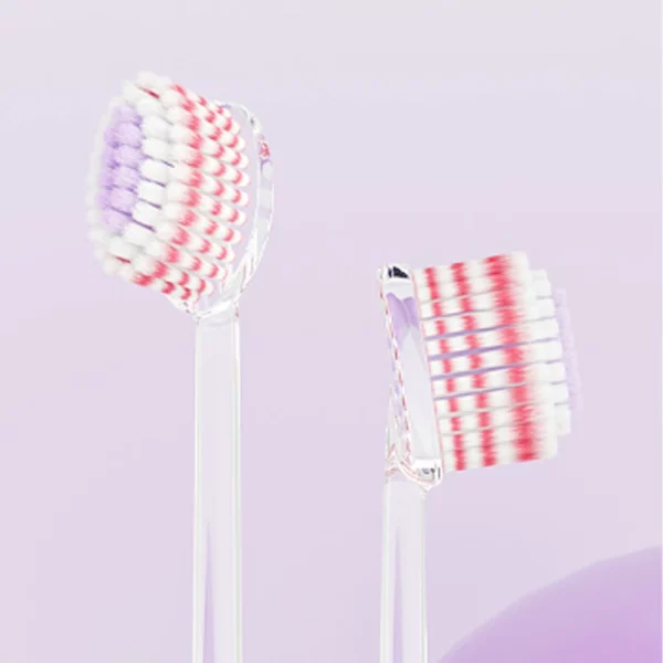 Triple-Level Soft Toothbrush (2) Triple-Level Soft Bristle Adult Toothbrush
