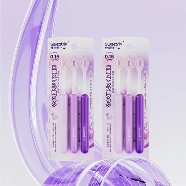 Triple-Level Soft Toothbrush (3) Triple-Level Soft Bristle Adult Toothbrush