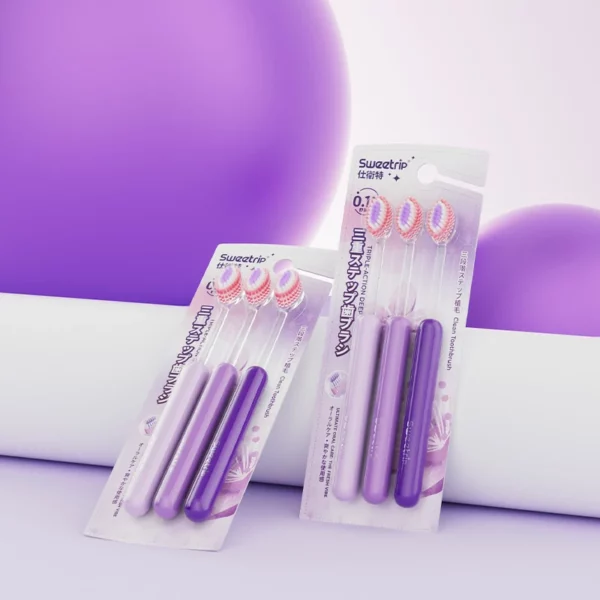 Triple-Level Soft Toothbrush (7) Triple-Level Soft Bristle Adult Toothbrush