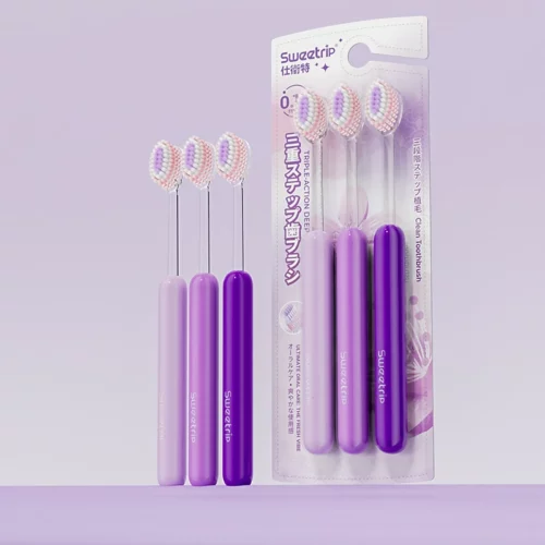 Triple-Level Soft Toothbrush (8) Triple-Level Soft Bristle Adult Toothbrush