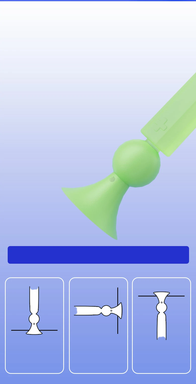 360° Cone Interdental Cleaning Brush with Suction Base