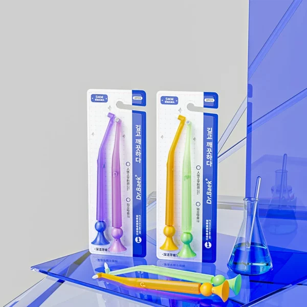 interdental cone brush (1) 360° Cone Interdental Cleaning Brush with Suction Base