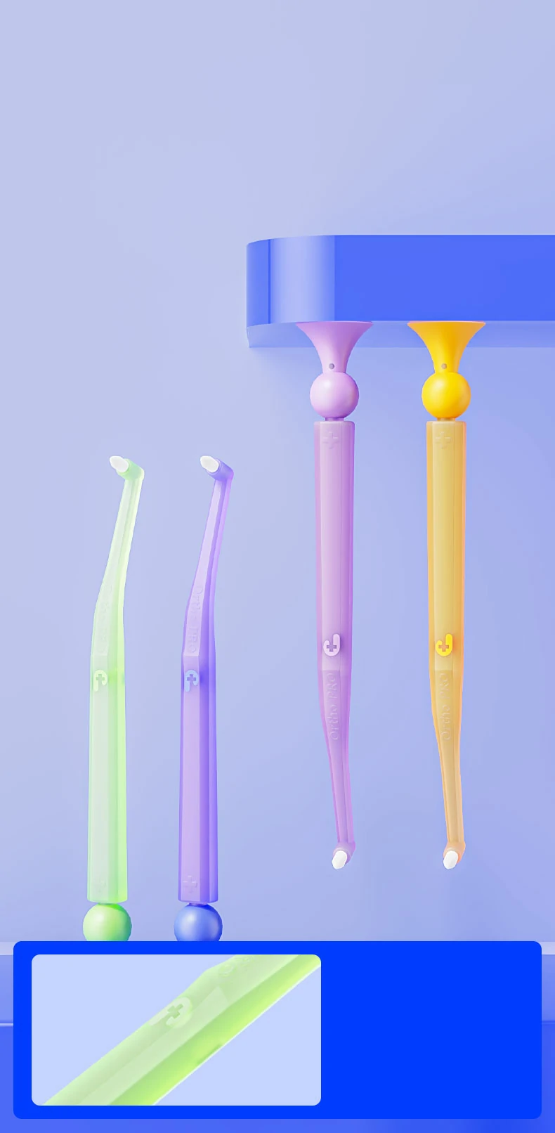 360° Cone Interdental Cleaning Brush with Suction Base