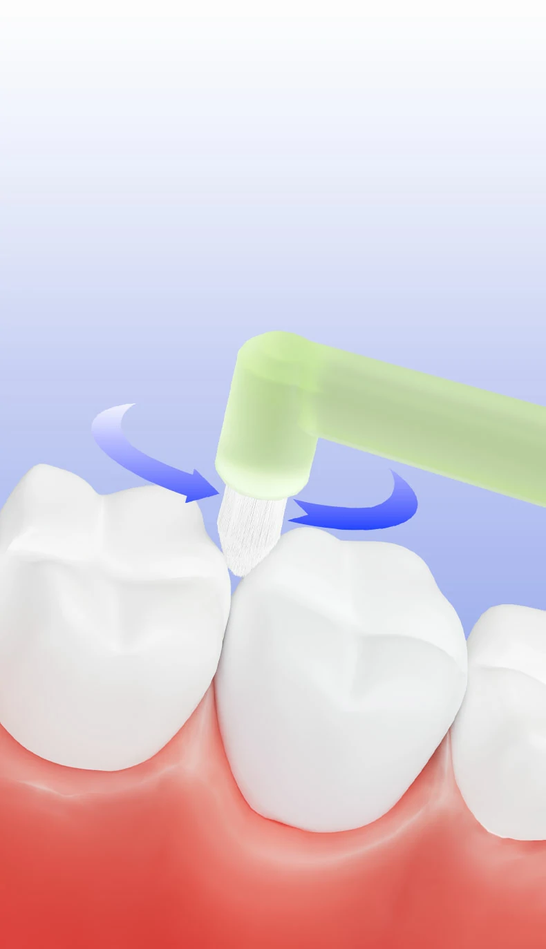360° Cone Interdental Cleaning Brush with Suction Base