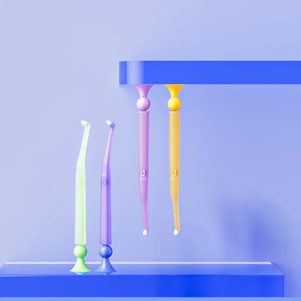 interdental cone brush (6) 360° Cone Interdental Cleaning Brush with Suction Base