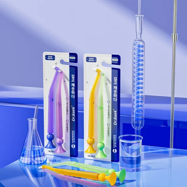 interdental cone brush (8) 360° Cone Interdental Cleaning Brush with Suction Base